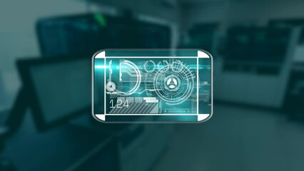 Poster - Animation of data processing over server room