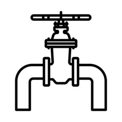 Sticker - Icon Of Pipe With Valve