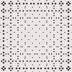 Poster - Black small dots are arranged throughout the canvas in a simple pattern.