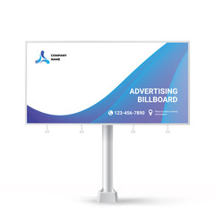 Wall Mural - Billboard design, creative background for outdoor advertising, exhibition stand for placing photos and text