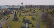 Aerial View Of Glasgow Necropolis In Scotland