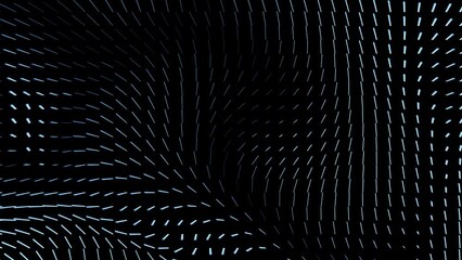 Aufkleber - Abstract Looped Moving Line Matrix Pattern. Noise Flow Dynamic.