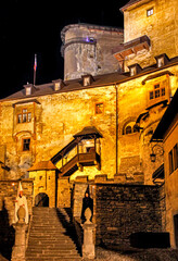 Wall Mural - Orava castle at night in Slovakia