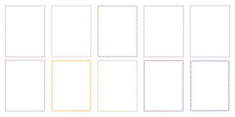 Cute flower pattern border Designed in doodle style for cards, worksheets, paper patterns, digital prints, scrapbooks, covers and more.