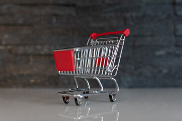 Poster - Online shopping business concept selecting shopping cart