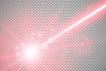 Poster - Abstract laser beam. Transparent isolated on black background. Vector illustration.	