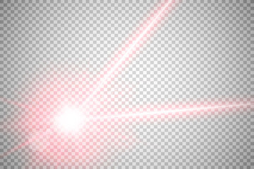 Poster - Abstract laser beam. Transparent isolated on black background. Vector illustration.	