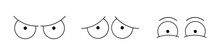 Cartoon Eyes Set. Collection Of Funny Cartoon Eyes. Emoticon Set. Sketch Illustration With Cartoon Eyes. Cartoon Vector People Illustration. Cheerful Vector Illustration. Vector Wink Icon.