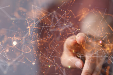 Global world network and telecommunication on earth cryptocurrency and blockchain and IoT