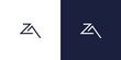 Simple and modern letter ZA initials logo design 1