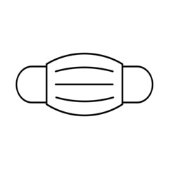 Naklejka na meble Medical Face Mask icons. Simple thin line signs with people wearing protection masks. 
