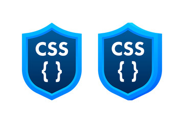 Leinwandbilder - Cascading Style Sheets, css label. High performance. Vector stock illustration.