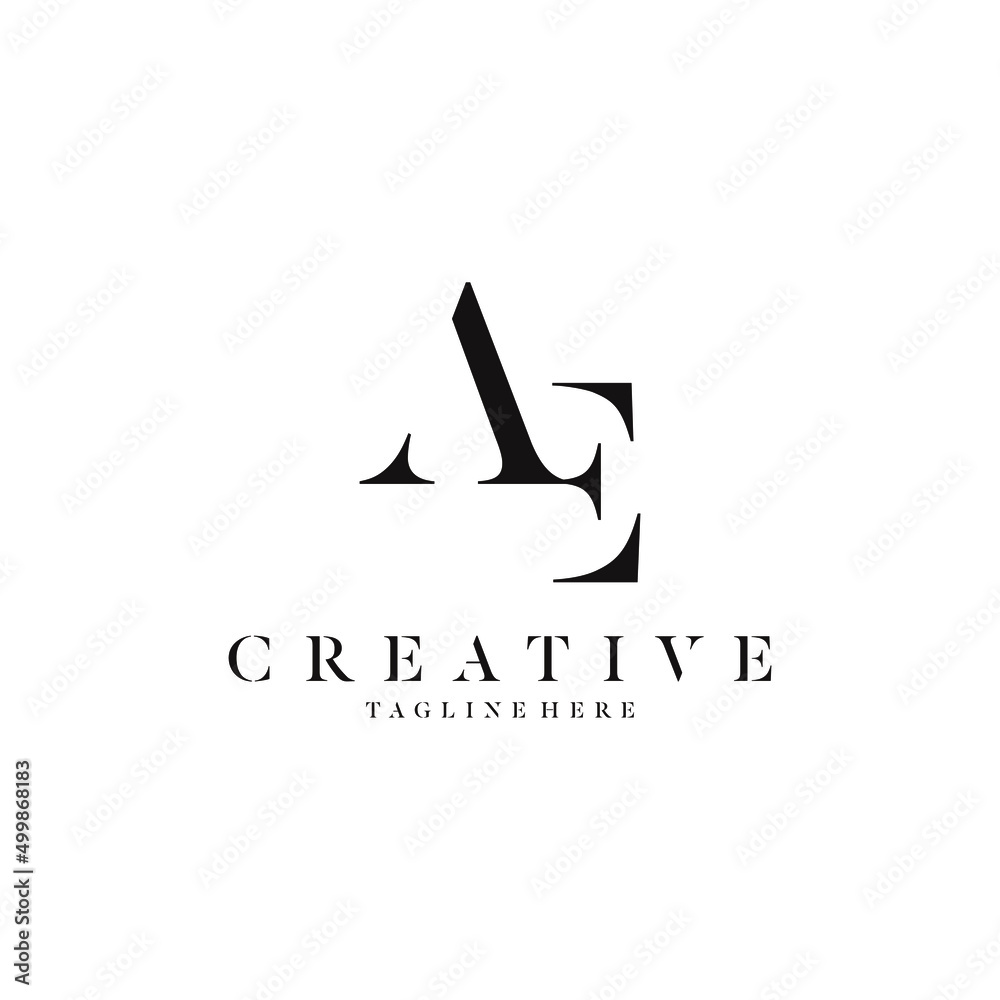 EA AE initial based Alphabet icon logo. Stock Vector | Adobe Stock