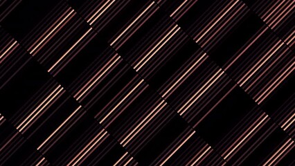Poster - Retro background with moving lines in stripes. Motion. Moving luminous dashes in diagonal stripes on black background. Background with moving glowing lines in retro style with noise