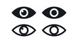 © PaleStudio - Simple design eye and eyesight, retina, scan eyes flat vector illustration.