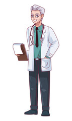 Wall Mural - doctor with checklist