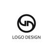 letter gn circle logo design template