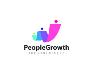 People growth up logo inspiration