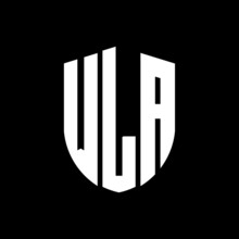 WLA Letter Logo Design. WLA Modern Letter Logo With Black Background. WLA Creative  Letter Logo. Simple And Modern Letter Logo. Vector Logo Modern Alphabet Font Overlap Style. Initial Letters WLA 