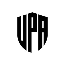 WPA Letter Logo Design. WPA Modern Letter Logo With Black Background. WPA Creative  Letter Logo. Simple And Modern Letter Logo. Vector Logo Modern Alphabet Font Overlap Style. Initial Letters WPA 