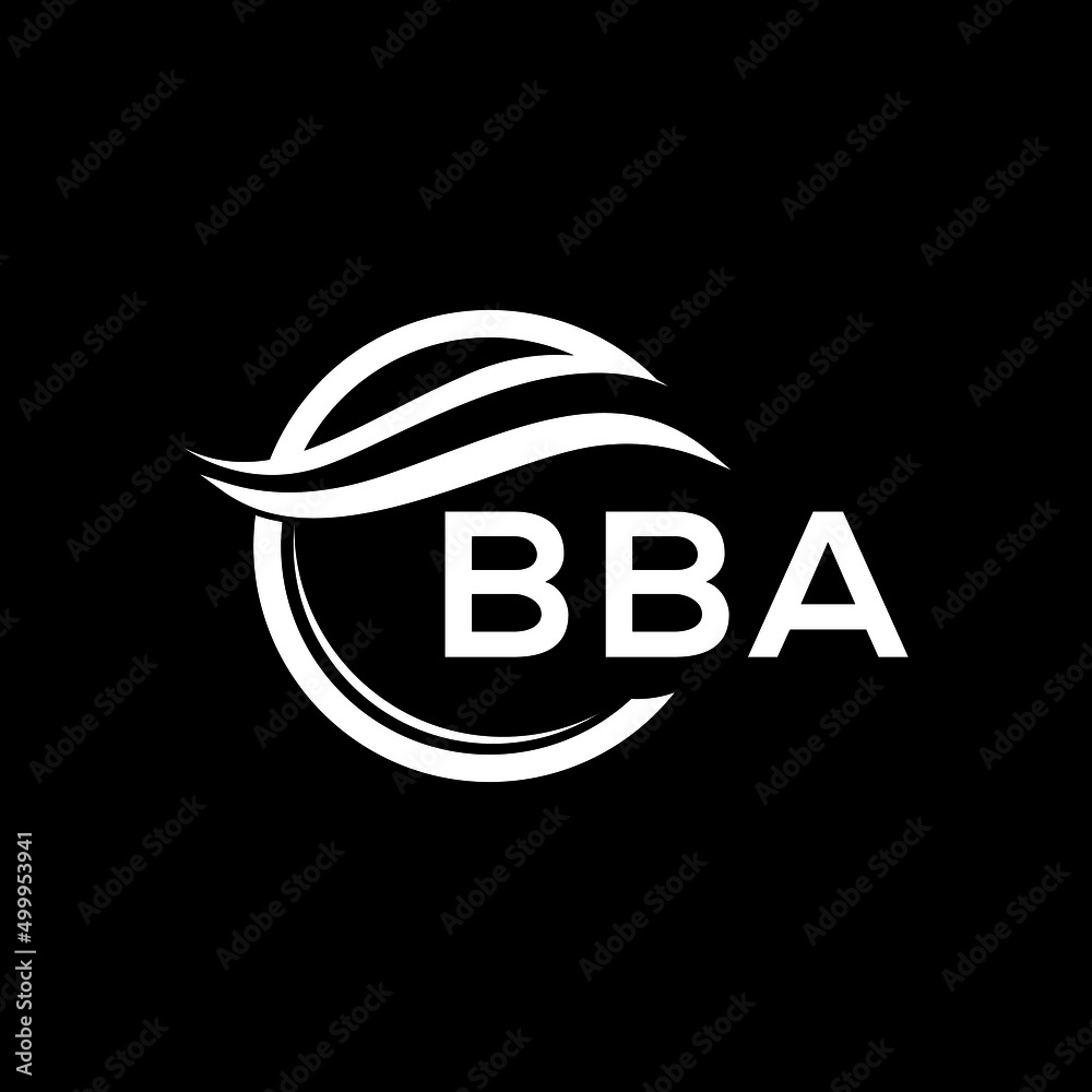 BBA letter logo design on black background. BBA  creative initials letter logo concept. BBA letter design.