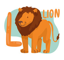 Lion And Alphabet Letter