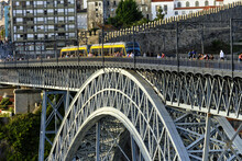 Dom Luis I Bridge Over Douro River In Porto; Portugal