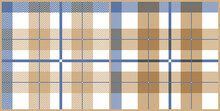 Buffalo Check Plaid Pattern In Blue, Brown, Beige. Seamless Herringbone Tartan Plaid Vector For Scarf, Flannel Shirt, Blanket, Duvet Cover, Other Modern Fashion Textile Design. Eps 10