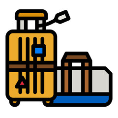 Sticker - travel line icon