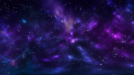 Wall Mural - Flying Through Stars and Nebulae in Space. Universe With Galaxies Stars And Nebulae