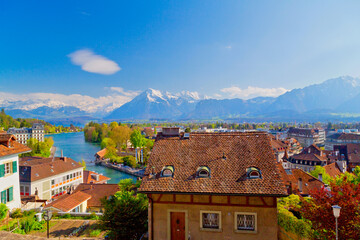 Wall Mural - Blick auf Thun, Schweiz