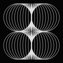 Fototapete - Abstract Monochrome Vector Graphics With Digital Transition Effect Inspired by Brutalist Style