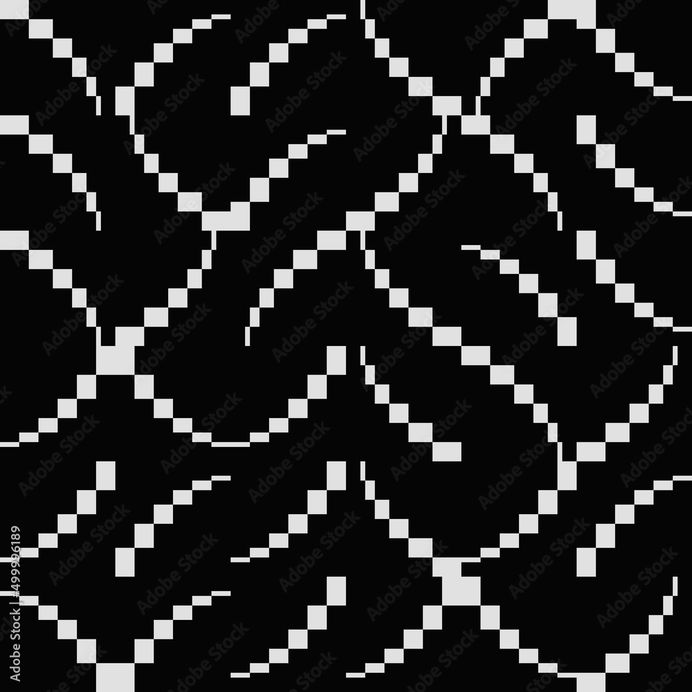 Abstract Monochrome Vector Graphics With Digital Transition Effect ...