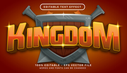 Poster - kingdom 3d text effect and editable text effect