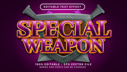 Poster - special weapon 3d text effect and editable text effect