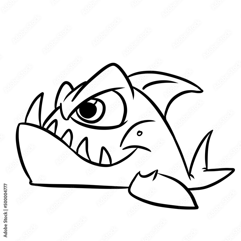 piranha fish illustration