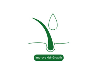 Wall Mural - helps to grow hair icon vector illustration 