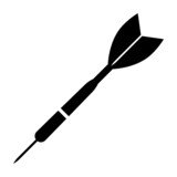 Fototapeta  - Darts icon, simple black style. Darts game.