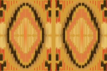 local pattern Ethnic Tribal Ikat Costume Cloth orange yellow red overlay pattern abstract background