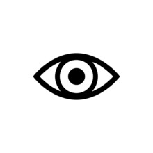 Eye Icon. Eye Icon Isolated On White Background. Vector Illustration