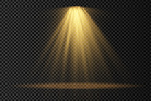 A Yellow Lighting Spotlight Golden Projector Light