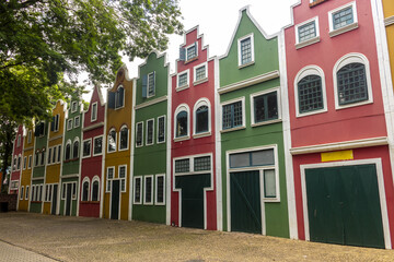 Wall Mural - Typical Dutch buildings and houses on the City of Holambra