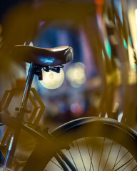 Sticker - Selective focus shot of a parked bicycle