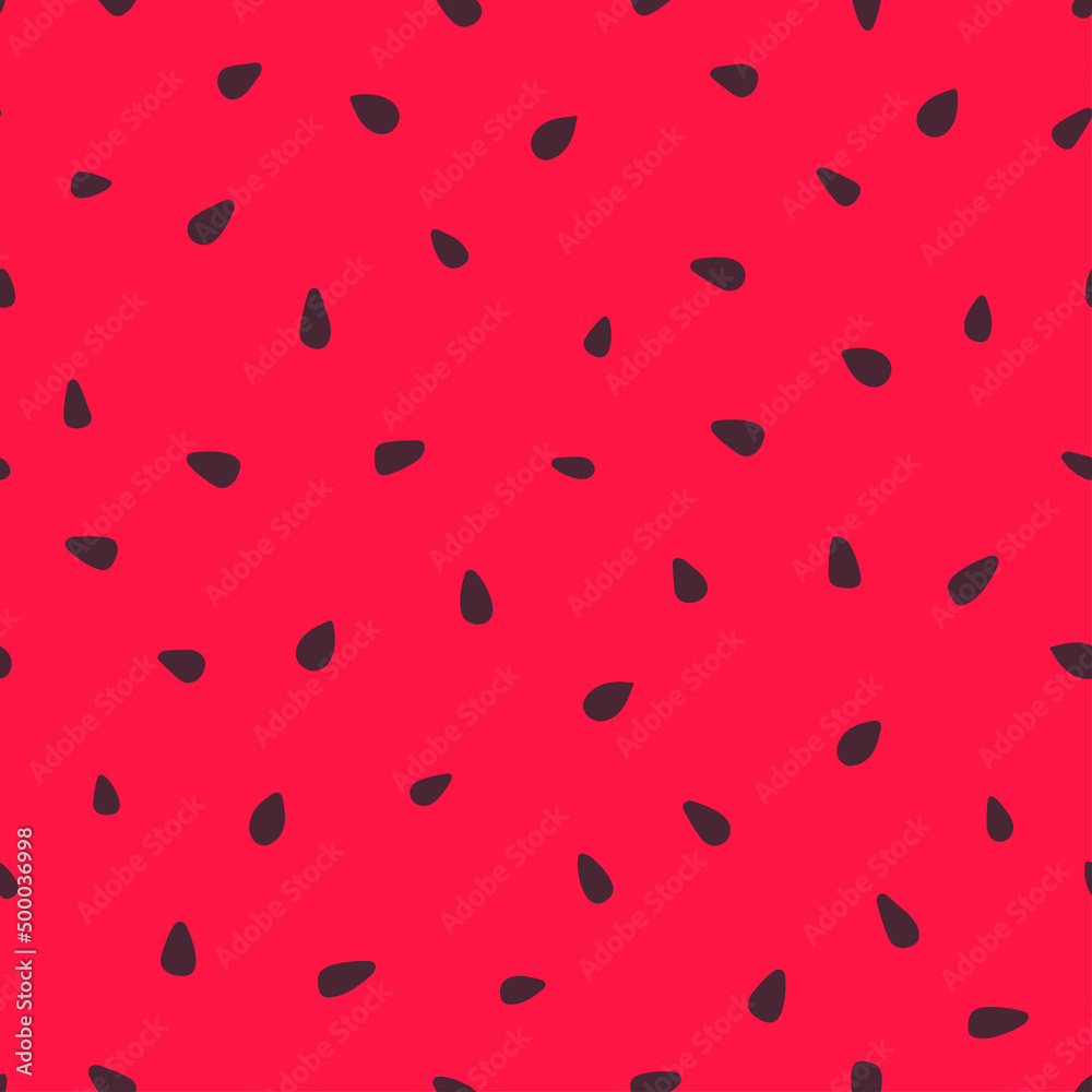 Watermelon red seamless pattern. Vector summer fresh fruits background ...