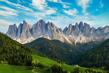 Sticker - Beautiful landscape of Italian dolomites - Santa Maddalena