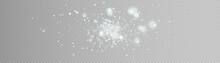 Glowing Light Effect With Lots Of Shiny Particles Isolated On Transparent Background. Vector Star Cloud With Dust.