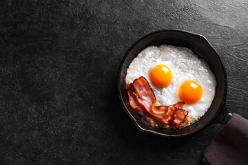 Sticker - Fried eggs and bacon for breakfast