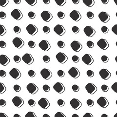 Poster - Peas from special shapes. Vector seamless and black and white.
