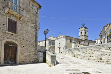 Wall Mural - Typical street in Santa Croce del Sannio, a village in the Campania region of Italy