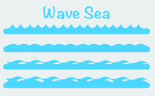 Beautiful Blue Sea Water Wave Vector	